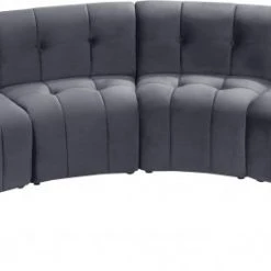 Meridian Furniture Living Room Limitless Modular Velvet 6 Piece Sectional