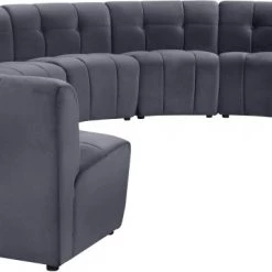 Meridian Furniture Limitless Modular Velvet 9 Piece Sectional Living Room