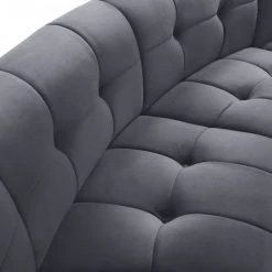 Meridian Furniture Limitless Modular Velvet 9 Piece Sectional Living Room