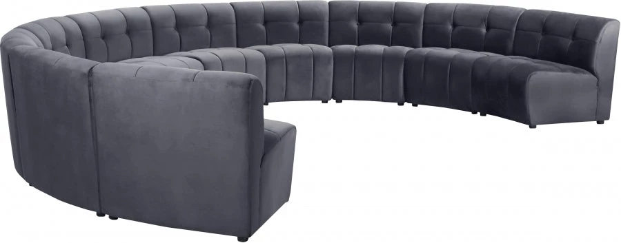 Meridian Furniture Limitless Modular Velvet 10 Piece Sectional Living Room