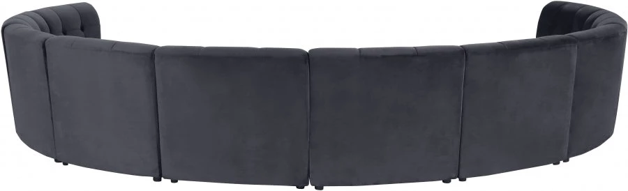 Meridian Furniture Limitless Modular Velvet 10 Piece Sectional Living Room