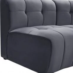 Meridian Furniture Limitless Modular Velvet 10 Piece Sectional Living Room