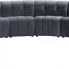 Meridian Furniture Limitless Modular Velvet 10 Piece Sectional Living Room