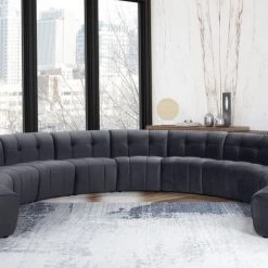 Meridian Furniture Limitless Modular Velvet 11 Piece Sectional