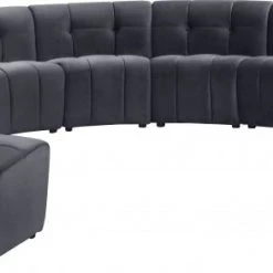 Meridian Furniture Limitless Modular Velvet 11 Piece Sectional