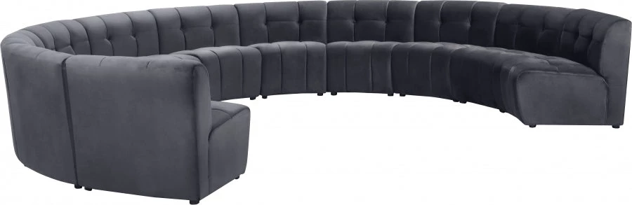 Meridian Furniture Limitless Modular Velvet 11 Piece Sectional