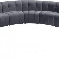 Meridian Furniture Limitless Modular Velvet 11 Piece Sectional