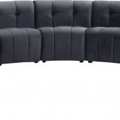 Meridian Furniture Limitless Modular Velvet 11 Piece Sectional