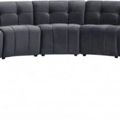 Meridian Furniture Limitless Modular Velvet 13 Piece Sectional