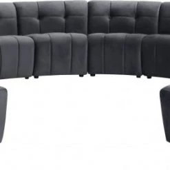 Meridian Furniture Limitless Modular Velvet 14 Piece Sectional