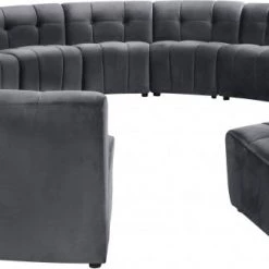 Meridian Furniture Limitless Modular Velvet 15 Piece Sectional Living Room
