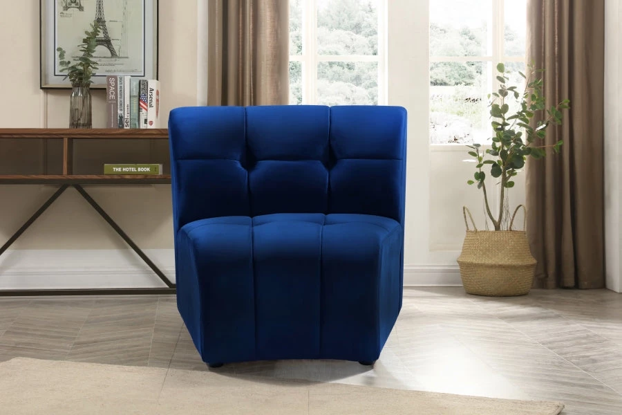 Meridian Furniture Living Room Limitless Modular Velvet Chair