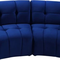 Meridian Furniture Living Room Limitless Modular Velvet 2 Piece Loveseat