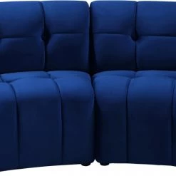 Meridian Furniture Living Room Limitless Modular Velvet 2 Piece Loveseat