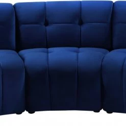 Meridian Furniture Limitless Modular Velvet 3 Piece Sofa