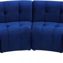 Meridian Furniture Limitless Modular Velvet 4 Piece Sectional Living Room