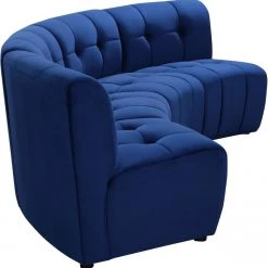 Meridian Furniture Limitless Modular Velvet 4 Piece Sectional Living Room