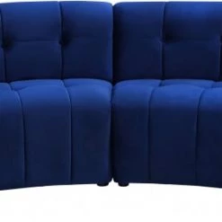 Meridian Furniture Limitless Modular Velvet 4 Piece Sectional Living Room