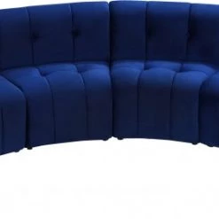 Meridian Furniture Living Room Limitless Modular Velvet 6 Piece Sectional