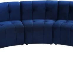 Meridian Furniture Limitless Modular Velvet 7 Piece Sectional Living Room