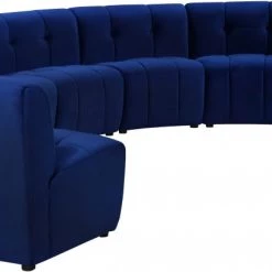 Meridian Furniture Limitless Modular Velvet 8 Piece Sectional Living Room