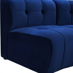 Meridian Furniture Limitless Modular Velvet 8 Piece Sectional Living Room