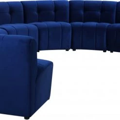 Meridian Furniture Limitless Modular Velvet 10 Piece Sectional Living Room