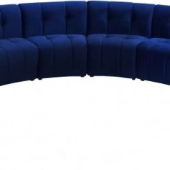 Meridian Furniture Limitless Modular Velvet 10 Piece Sectional Living Room