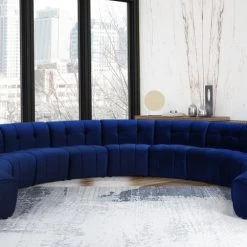 Meridian Furniture Limitless Modular Velvet 11 Piece Sectional