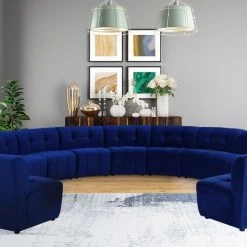 Meridian Furniture Limitless Modular Velvet 13 Piece Sectional