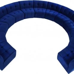 Meridian Furniture Limitless Modular Velvet 13 Piece Sectional