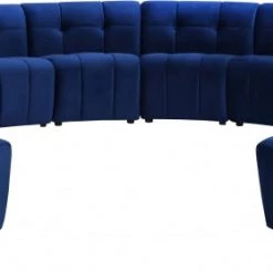 Meridian Furniture Limitless Modular Velvet 14 Piece Sectional