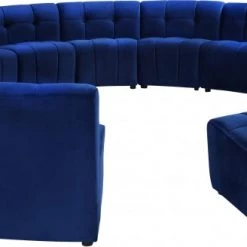Meridian Furniture Limitless Modular Velvet 15 Piece Sectional Living Room