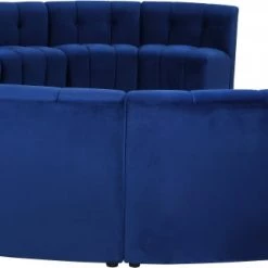 Meridian Furniture Limitless Modular Velvet 15 Piece Sectional Living Room