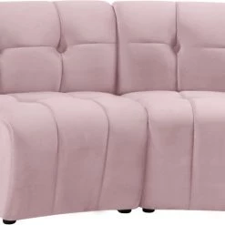 Meridian Furniture Living Room Limitless Modular Velvet 2 Piece Loveseat