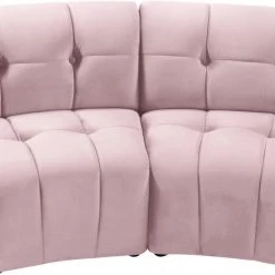 Meridian Furniture Living Room Limitless Modular Velvet 2 Piece Loveseat