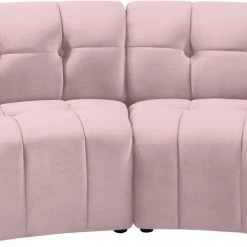 Meridian Furniture Living Room Limitless Modular Velvet 2 Piece Loveseat