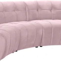 Meridian Furniture Limitless Modular Velvet 4 Piece Sectional Living Room