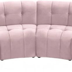 Meridian Furniture Limitless Modular Velvet 4 Piece Sectional Living Room