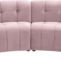 Meridian Furniture Limitless Modular Velvet 4 Piece Sectional Living Room