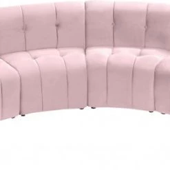 Meridian Furniture Living Room Limitless Modular Velvet 6 Piece Sectional