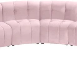 Meridian Furniture Limitless Modular Velvet 8 Piece Sectional Living Room