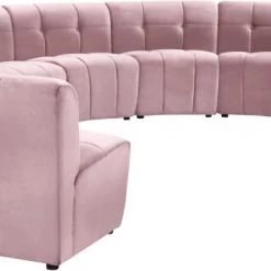 Meridian Furniture Limitless Modular Velvet 9 Piece Sectional Living Room