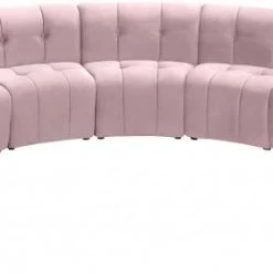 Meridian Furniture Limitless Modular Velvet 9 Piece Sectional Living Room