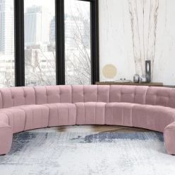 Meridian Furniture Limitless Modular Velvet 11 Piece Sectional