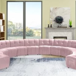 Meridian Furniture Limitless Modular Velvet 12 Piece Sectional