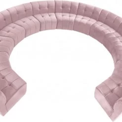 Meridian Furniture Limitless Modular Velvet 13 Piece Sectional