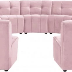 Meridian Furniture Limitless Modular Velvet 15 Piece Sectional Living Room