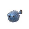 Sagebrook Ceramic Blowfish Figurine 10", Blue
