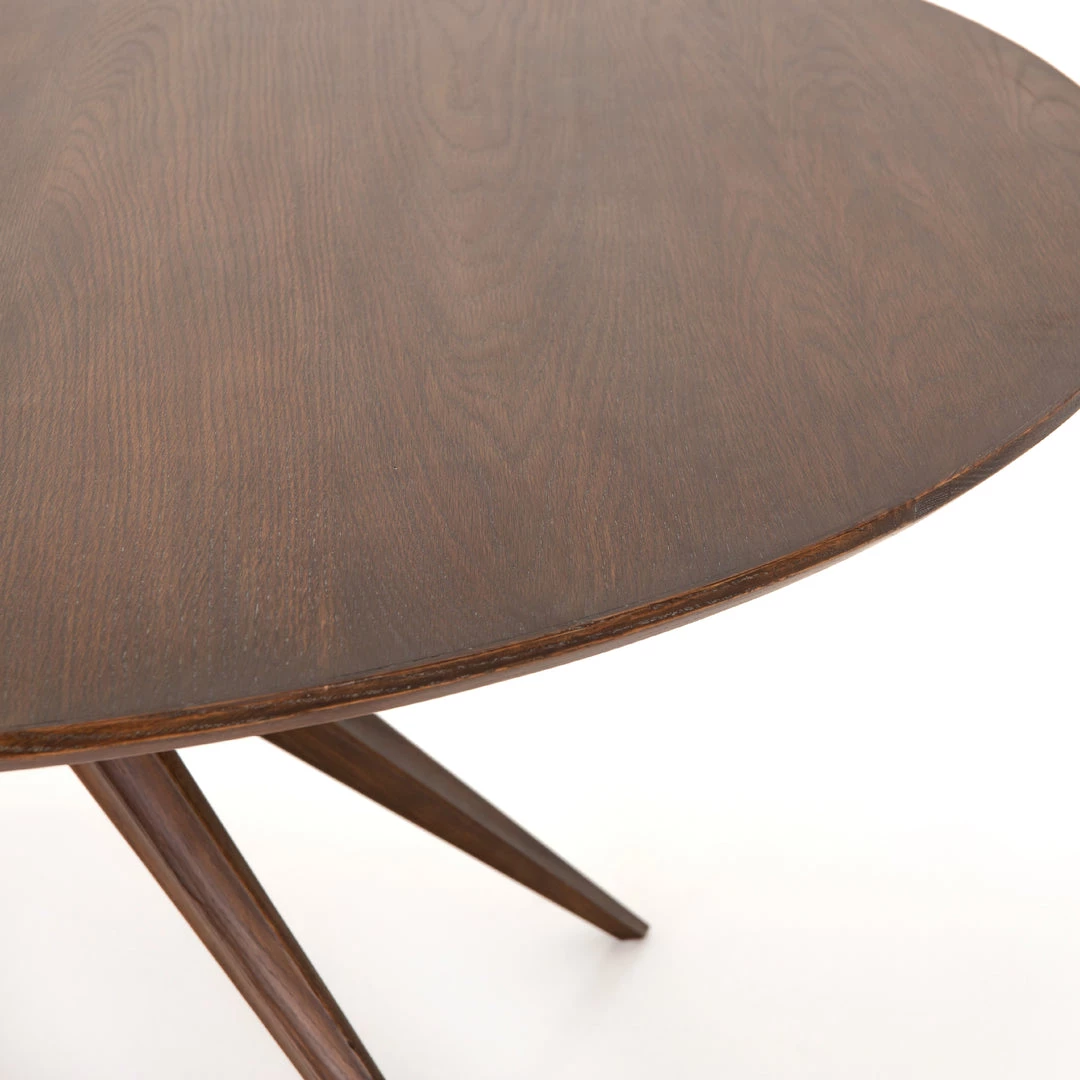 Four Hands Hewitt 59" Round Dining Table-Acorn